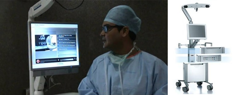 Dr. S antosh Kumar with the advanced Orthopilot System